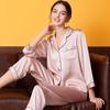 100% Mulberry Silk Women's Long Sleeve Pajama Set - Minimalist Autumn Homewear