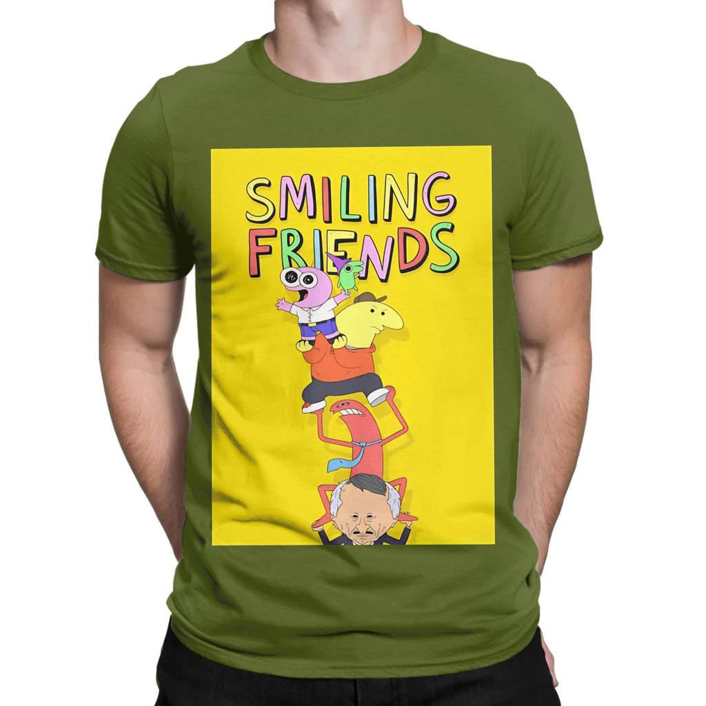 Smiling Friends Season 3 Novelty 100 Cotton Tshirt Smiling Friends Season 2 Tops Tees For Unisex