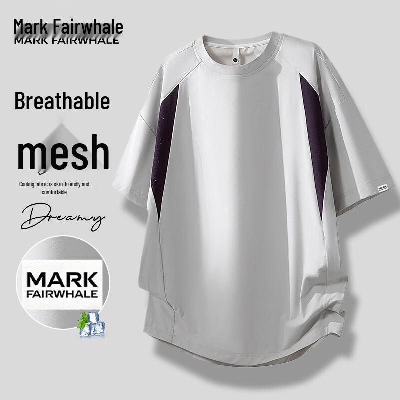 

MARK FAIRWHALE Men s Ice Silk Cooling Short Sleeve T-Shirt M