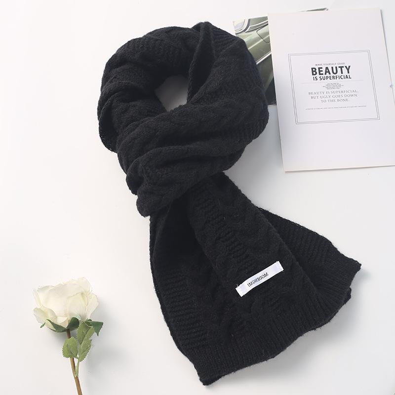2025 Unisex Korean Style Soft Knitted Wool Neck Warmer for Students and Couples - Versatile for Autumn and Winter