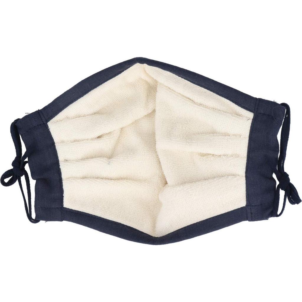 Fluffy Imabari Towel Mask for Sensitive 1 Mask Skin, Large, Navy,