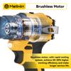 MELLWIN 13MM Bürstenloser Elektrohammerbohrer 25+3 Drehmoment Flachbohrer Schraubendrehersatz Home DIY Elektrowerkzeuge für Makita 18V Batterie