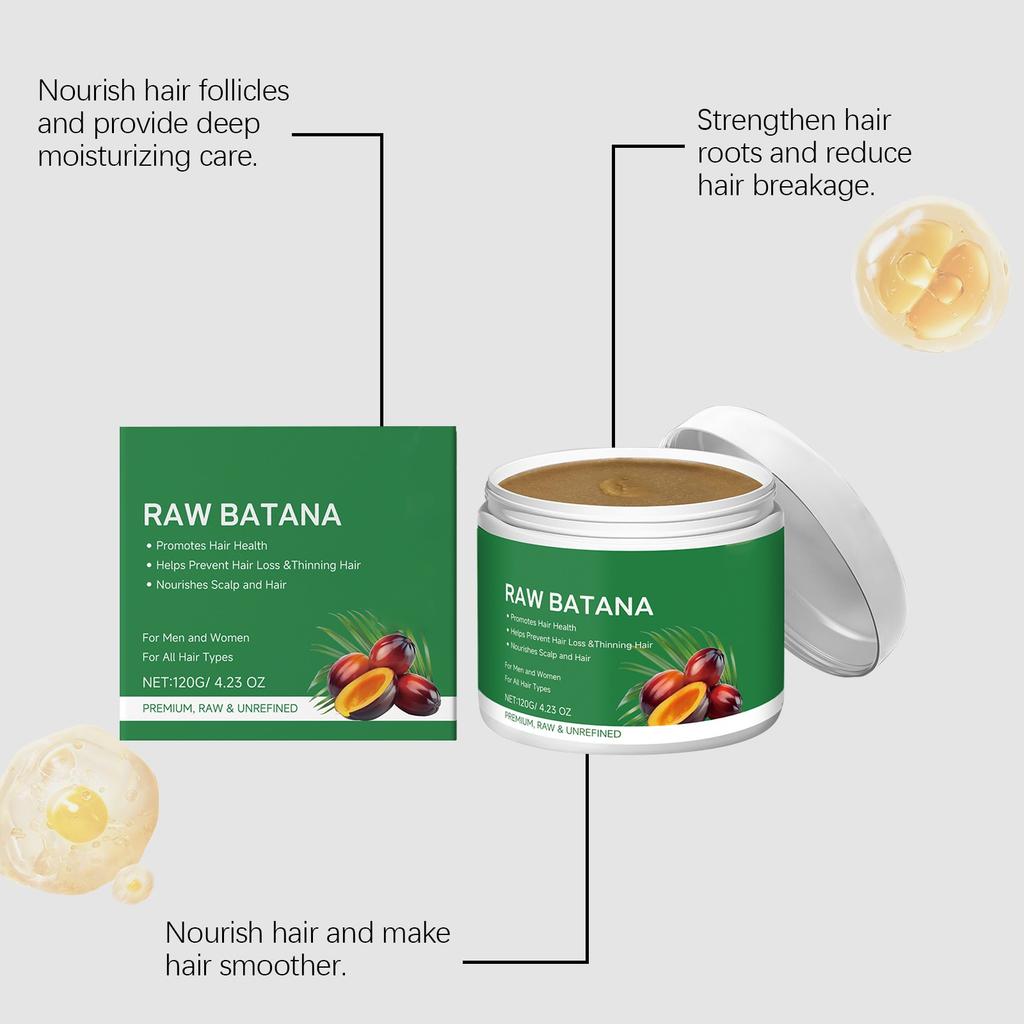 Krem do włosów Batana Odżywiająca pielęgnacja włosów Nawilża włosy grube i delikatne, Łagodzi suchość Wzmacnia wytrzymałość i utrwala włosy Pielęgnacja skóry głowy 120G