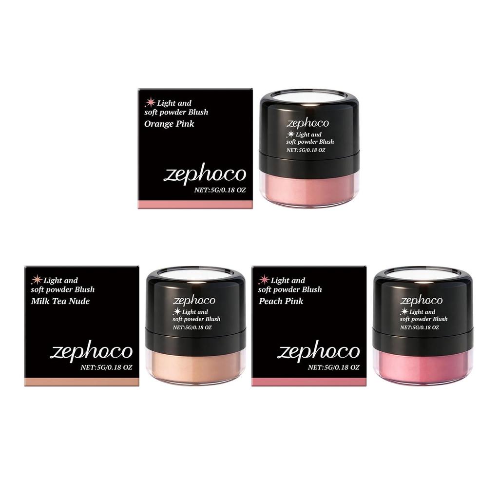Zephoco Rosy Glow Matte Blush - Light, Soft & Pigmented for Natural Contouring.