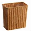 Woven Storage Baskets, Rectangular Wicker Basket with CutOut Handles, Tan Synthetic Rattan for