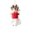 Tree Hanging Christmas Deer Ornament with Loop and Handcrafted Texture for Seasonal Indoor Accent Use and Display Y5GB