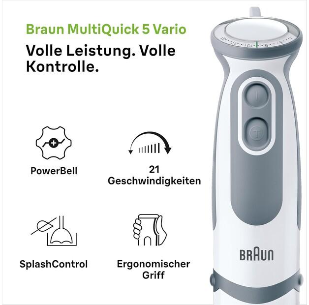 Погружной блендер Braun MQ 5200 WH MultiQuick 2 Vario