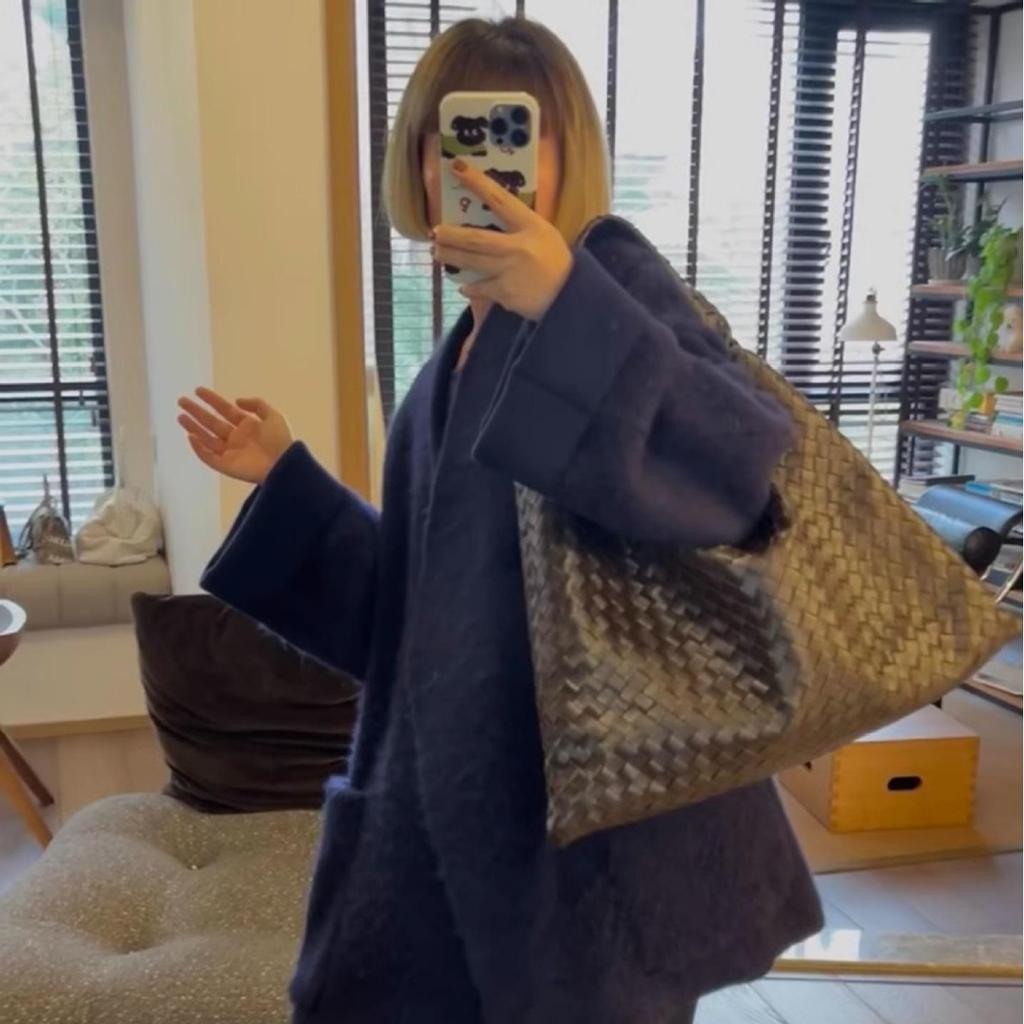 Woven shoulder bag underarm bag spring and summer new bag women's bag handmade high-texture dumpling bag tide