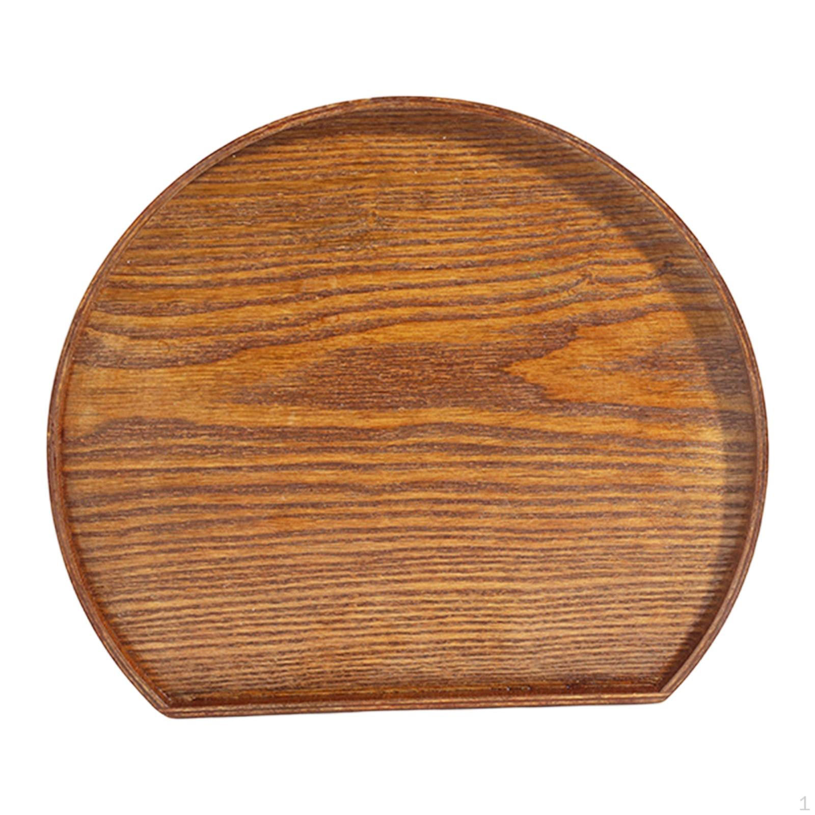 

Decorative Wooden Serving Tray in The Shape of A for Desserts And Dried Fruits Brown