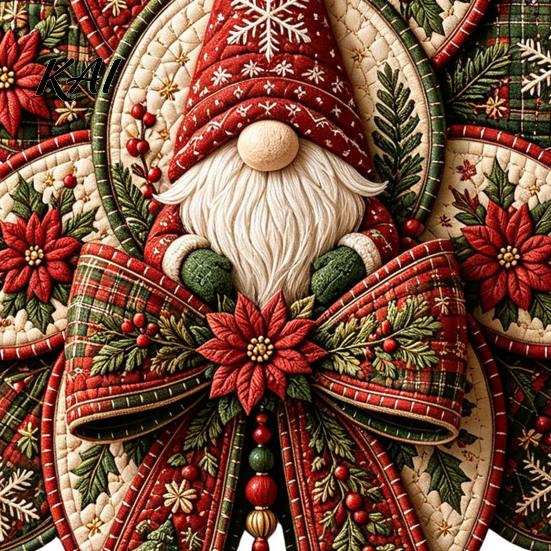 Weihnachtsbaumschmuck Bastelset Patchwork Schleife DIY Nähset, 3D Handgemachter Dekorativer Schmuck, Vorgeschnittener Heimdeko-Stoff Und Schritt-für-Schritt-Anleitung Bastelset