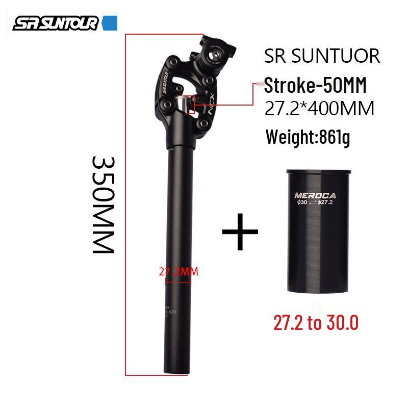 

Амортизаційний підсідельний штир Suntour NCX для гірських велосипедів, доступний у діаметрах 27,2 мм та 31,6 мм Black