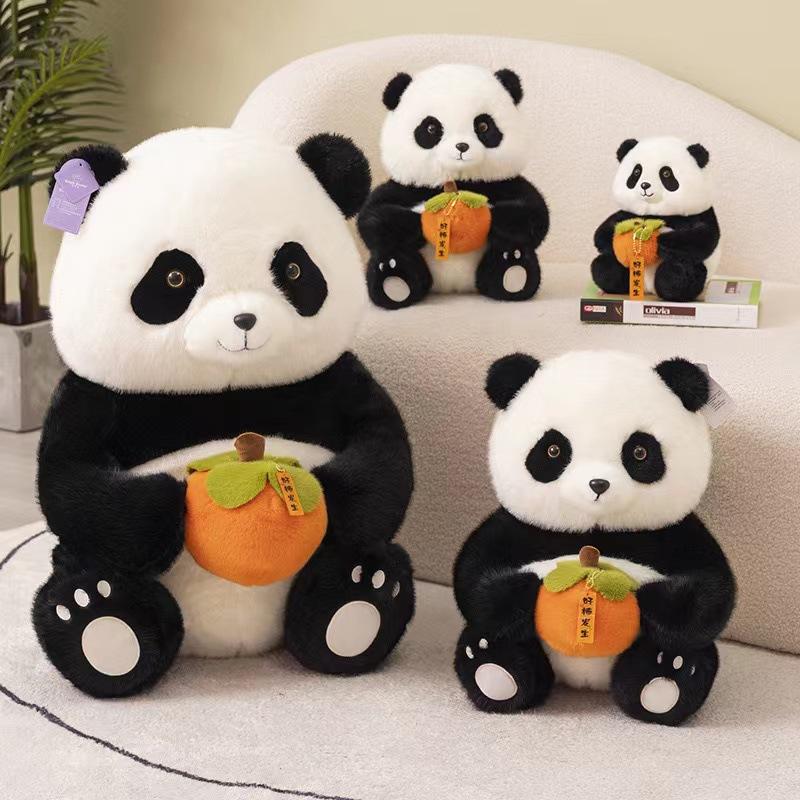 God kaki skjer panda plysjdukke simulering panda dukke Sichuan Chengdu turistsouvenir barnegave