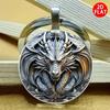 Mythical Dragon Head Keychain Metal Round Accessory For Travel And Celebrations