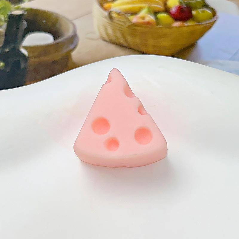Simulation food and play cheese resin accessories cream glue diy trinkets hole shoes hairpin keychain accessories