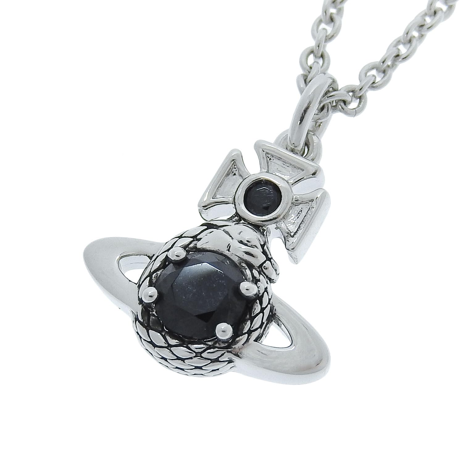 

Vivienne Westwood Platinum SMALL BAS RELIEF P NECKLACE Women s Necklace, Black, MAN.AVALON (630203EB02P481)