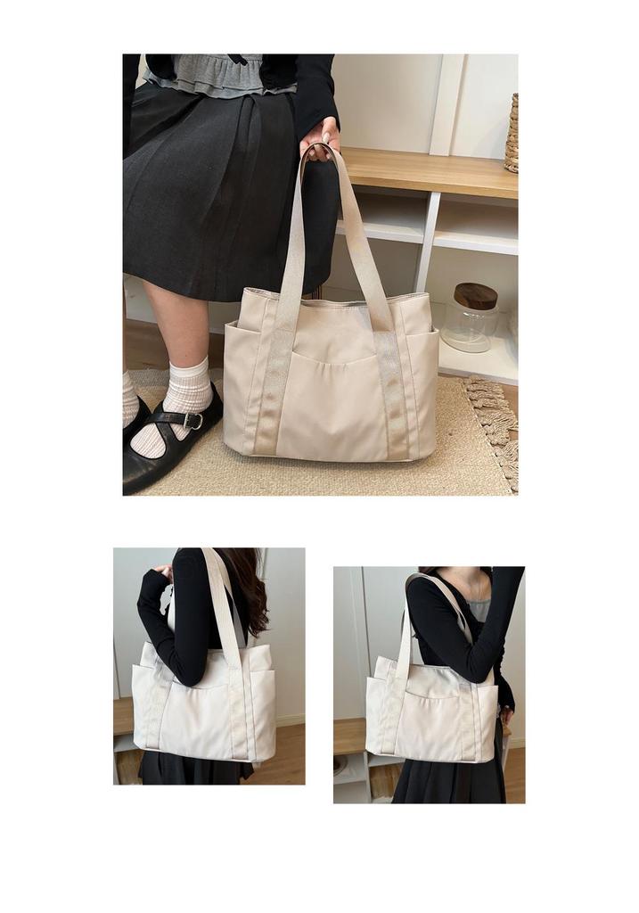 Women's Pink Canvas Tote Bag - Large Capacity, Versatile Shoulder Handbag for Commuting (2026 New Style)
