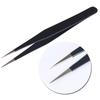 1Pc 2 Heads Straight Nail Tweezers with Silicone Pressing Head for 3D Sticker Rhinestones Water Sticker Picker Nails Tools