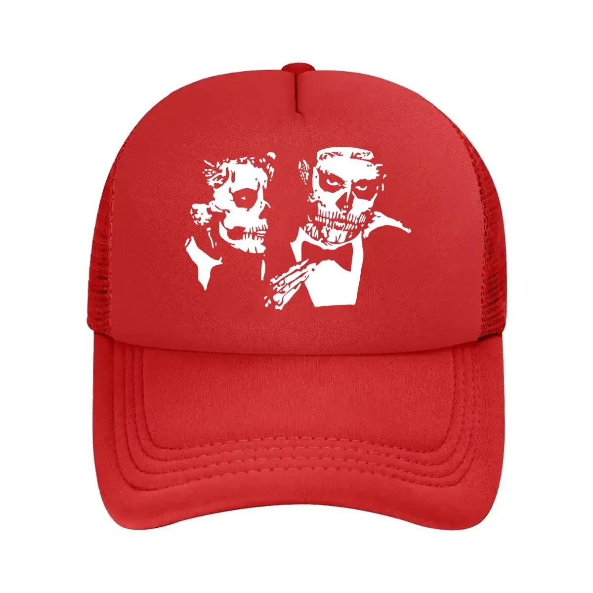 Zombie Silhouette Horror Themed Spooky Graphic Art Design Mesh Baseball Cap One Size