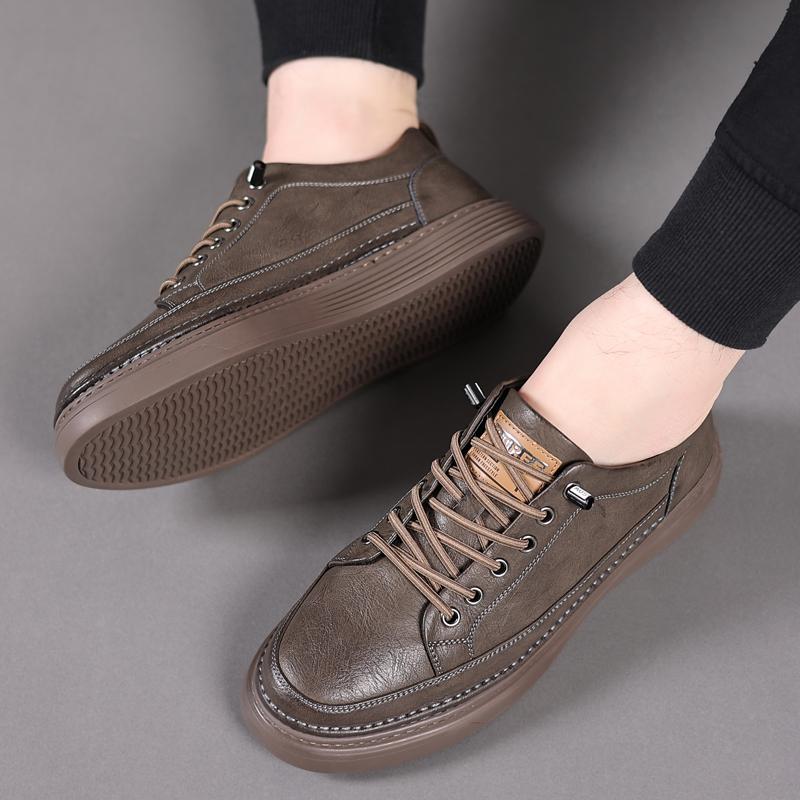 Модная кожаная модная повседневная обувь для мужчин — фото 3