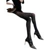 Strumpfhose mit Leopardenmuster, Schwarz, Jacquard - Trendig, Sexy & Transparent