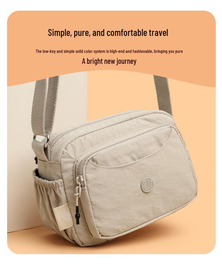 Autumn 2025 Large Capacity Nylon Crossbody Bag - Women's Multi-Compartment Trendy Square Bag for Moms