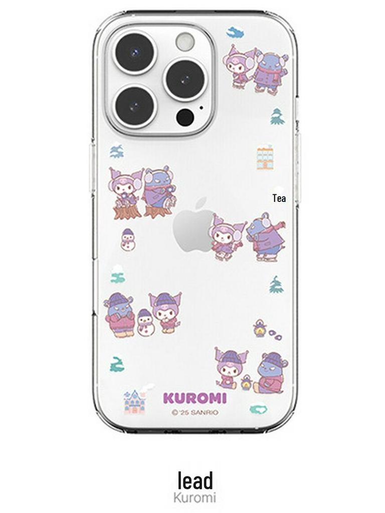 Korean Hello Kitty, My Melody & Kuromi Transparent Protective Case for iPhone 17 Pro Max