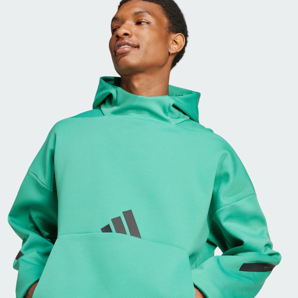 Adidas ZNE. True Healing Series FW24 Sportbekleidung Logo Uniform Hoodie Herren Hoodies Hellrasengrün JD6440