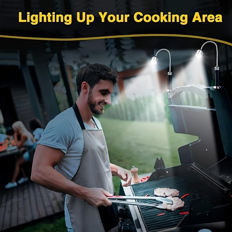 Magnetic BBQ Grill Light with 360° Flexible Gooseneck - Super Bright LED Outdoor Barbecue Flashlight, Handy Camping & Cooking Tool Gift for Men