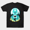 Men Black Print T-shirt Airbender No-Cut Transfer Paper Print Cotton Tshirt