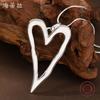 New glossy hollow love long pendant, women's exaggerated versatile irregular heart-shaped alloy long necklace