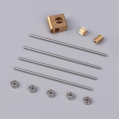 0.2M Turbine Worm Gear Micro 90° Transmission Box 12-Times Reduction Mechanism Gearbox Diy Car Model Parts
