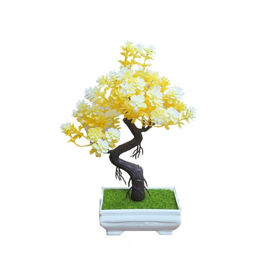 Artificial Potted Tree Bonsai Simulation Plant Home Decor Table Centerpieces