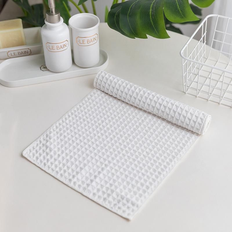 Waffle plaid cleaning rag honeycomb absorbent hand towel microfiber lazy home absorbent cleaning towel