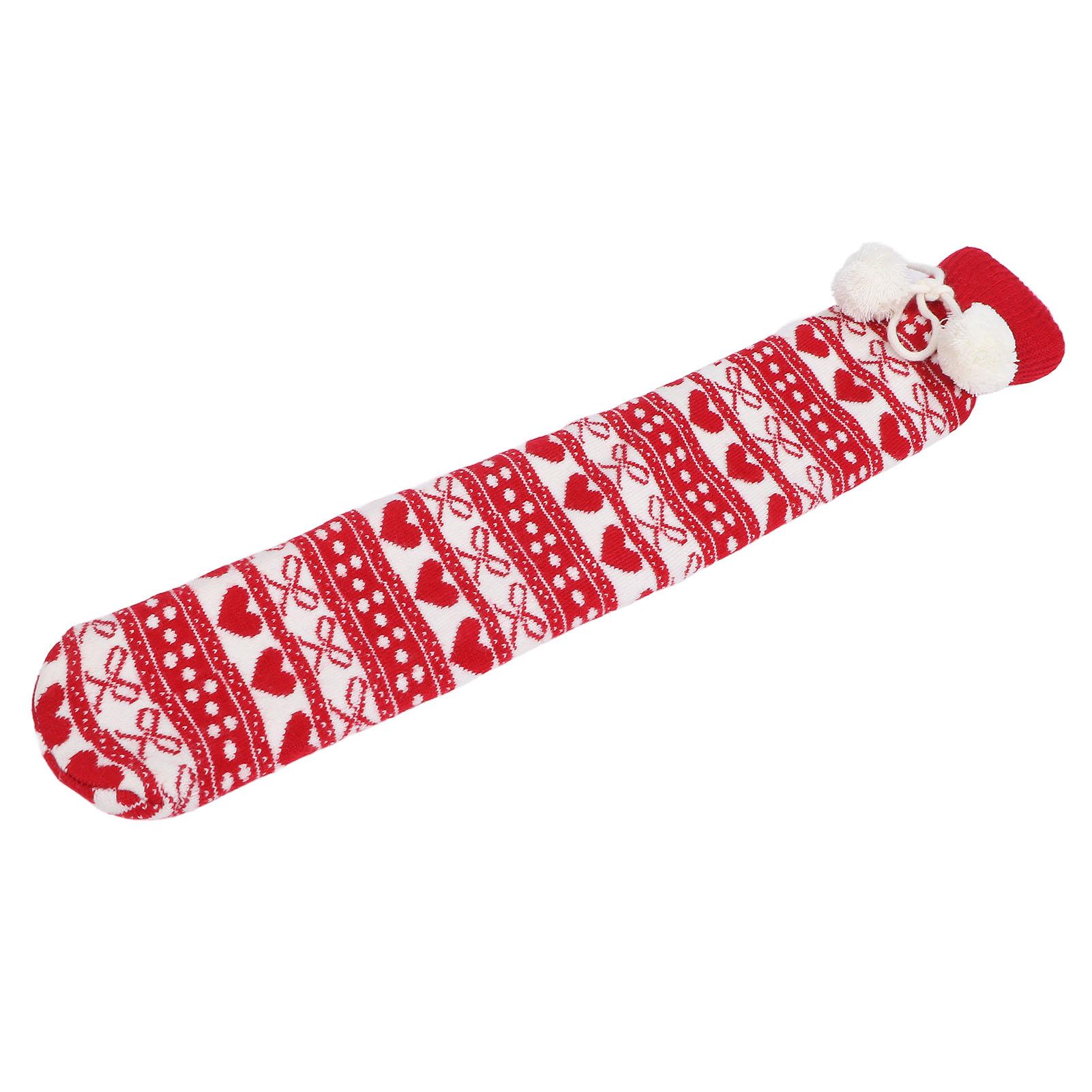 Hot Water Bottle Soft Rubber Pain Relief Thermal Therapy Hot Water Bag for Neck Waist Abdomen 1L