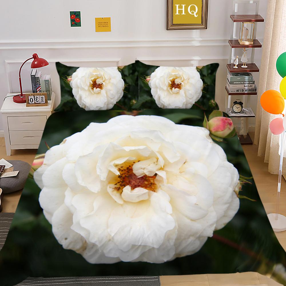 Blumen Bedruckter Bettwäschebezug Twin Size Polyester Tagesdecken Frau Luxus Hochwertige Heimbettwäsche