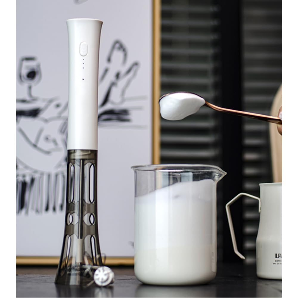 This Electric Milk Frother Features Three Adjustable Settings, Is Compact, Lightweight, and Quiet, and Is Perfect for Making Coffee, Matcha, Eggs,