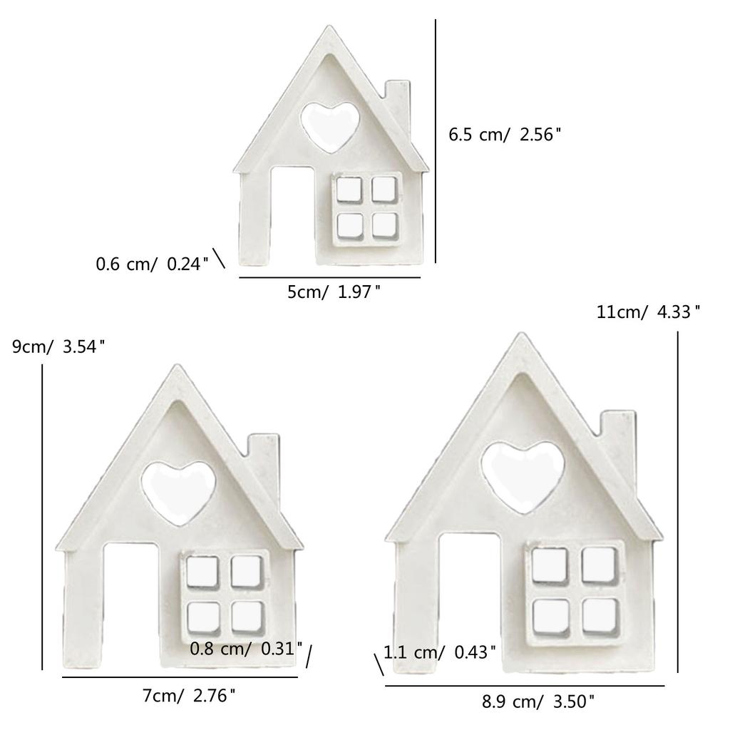 Dům s komínem Forma na svíčku Ručně vyráběná domácí silikonová forma Forma na pryskyřici Forma na výrobu vonných svíček pro DIY dekoraci