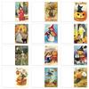 Invitation Halloween Pumpkin Cards With Greeting Purposes Party Set Decorations