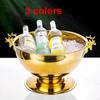 304 Stainless Steel Deer Head Ear GOLD SILVER Big ICE BUCKET BOWL CHAMPAGNE Large Champagne Bar Bucket Beer Bucket Basin