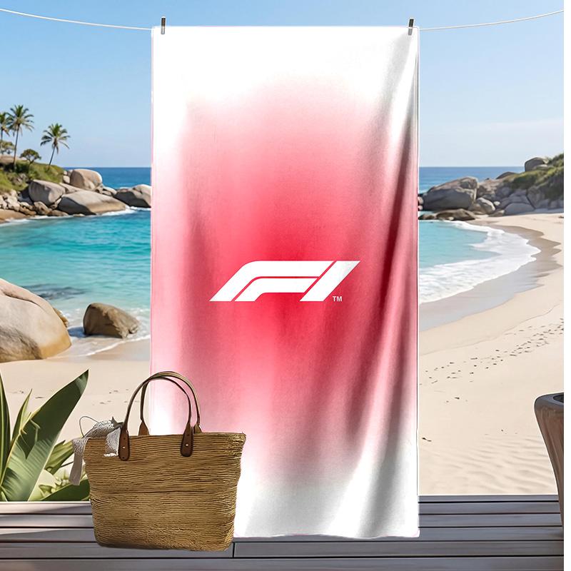 Asciugamano da Spiaggia Stampa F1 Morbido Portatile Asciugatura Rapida?Asciugamano Asciutto Per Piscina Vacanza Estiva Sport all'Aperto