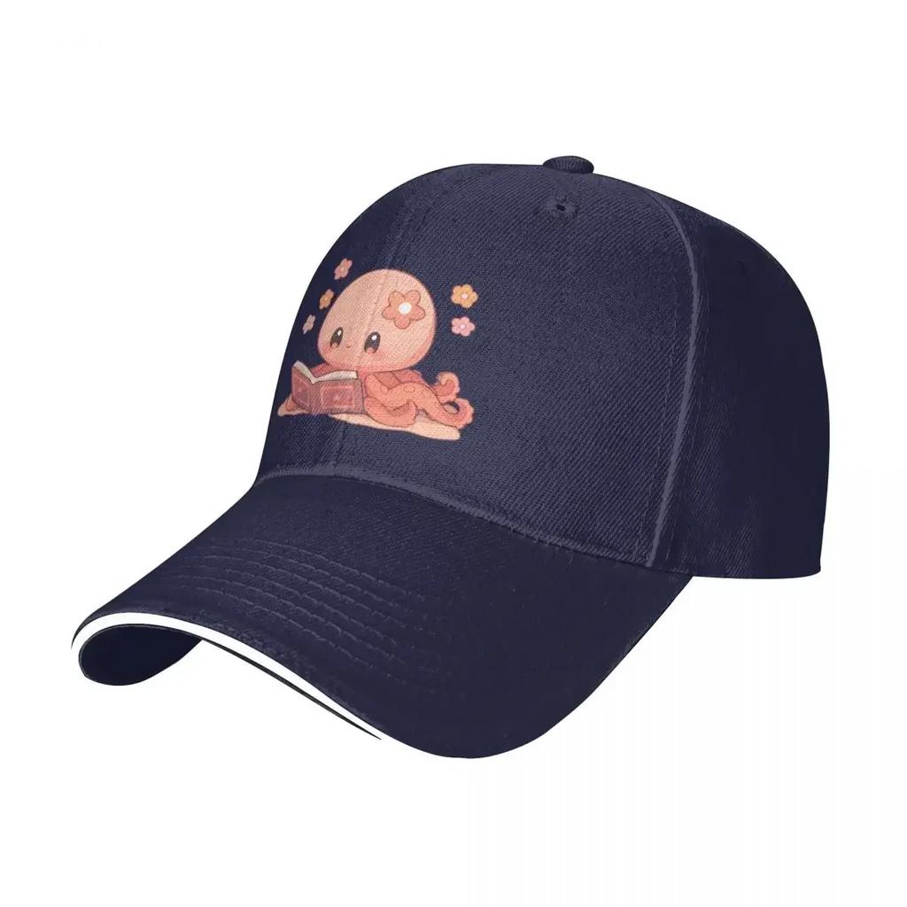 Cute Kawaii Octopus Reading a Book Baseball Cap Hat Unisex Luxury beach hat Beach For Women Unisex's