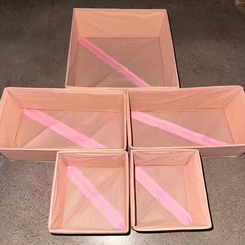 Stoff-Aufbewahrungsbox für Socken, Unterwäsche und BHs - Deckellos, Waschbar und Faltbarer Organizer