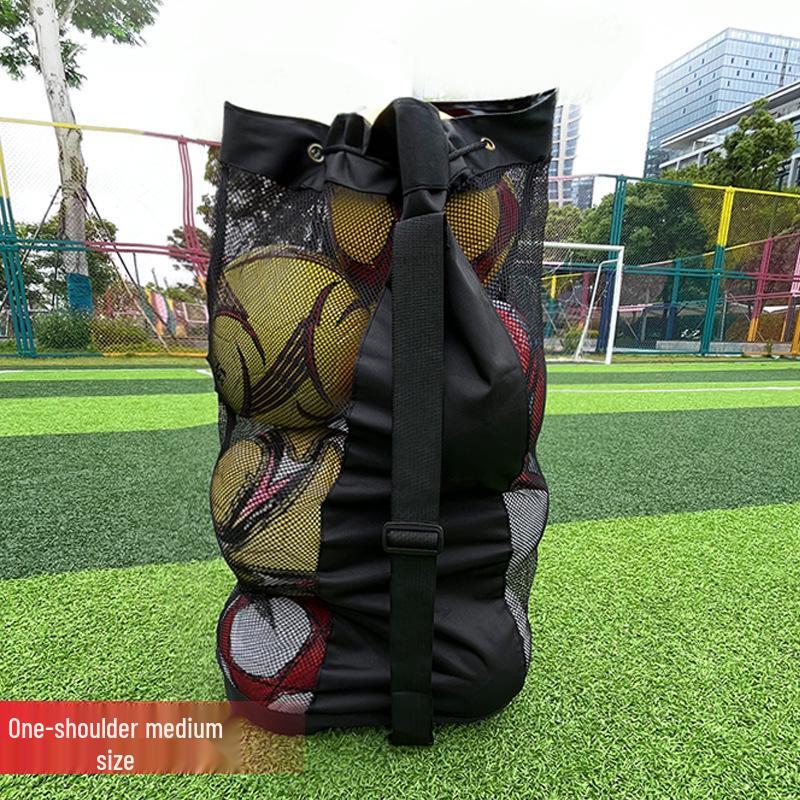 Large Capacity Mesh Bag for Sports Equipment: Football, Basketball & Volleyball Storage