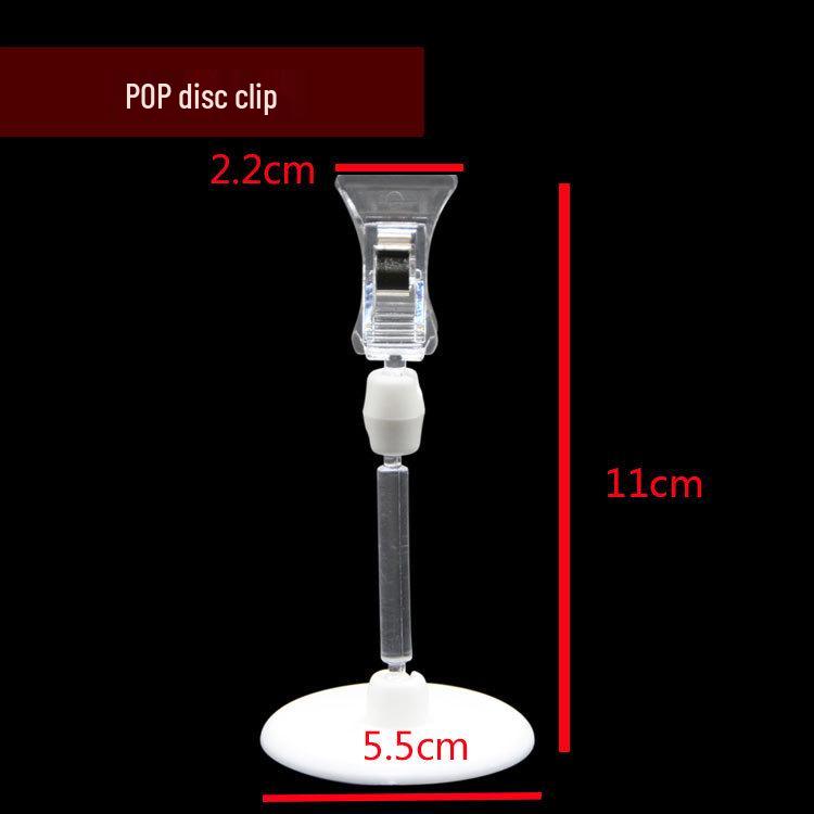 POP Poster Clip: Transparent Crystal Display for Supermarket Advertising