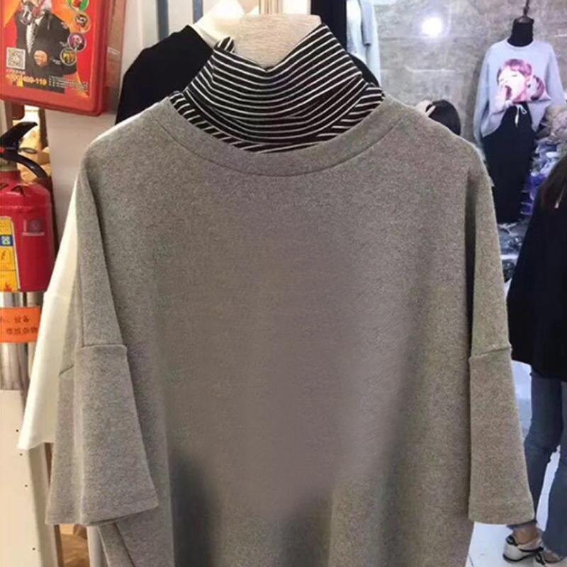 Perfect Match Autumn Winter Turtleneck Fake Collar Striped Solid Color False Blouse Top Detachable Scarf Wrap For Women Clothing Accessories