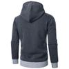 Men's Casual Side Zip Hooded Cardigan Sweatshirt