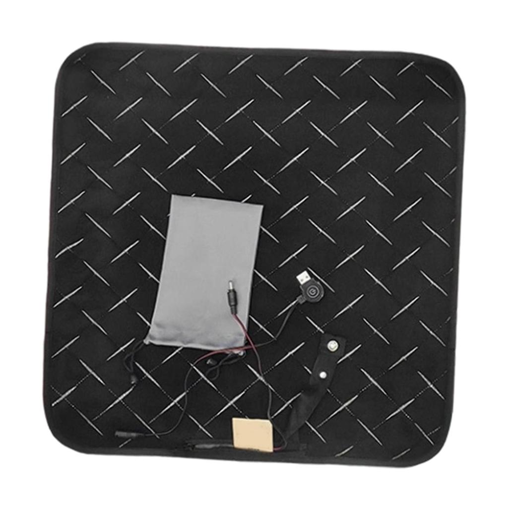 Multifunctional USB Heated Seat Cushion Electric Thermal Pad Adjustable Chair Heating Pad for Office Home Stadium Sports