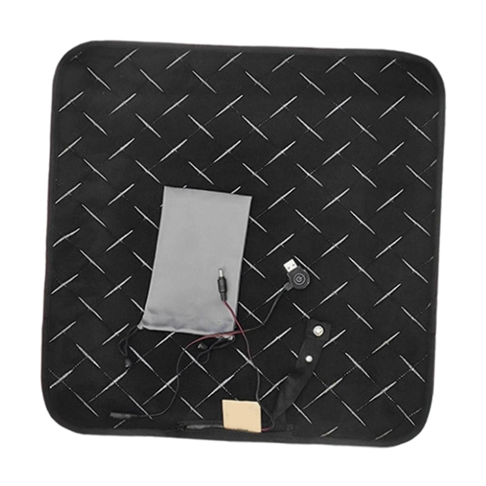 

Multifunctional USB Heated Seat Cushion Electric Thermal Pad Adjustable Chair Heating Pad for Office Home Stadium Sports чёрный