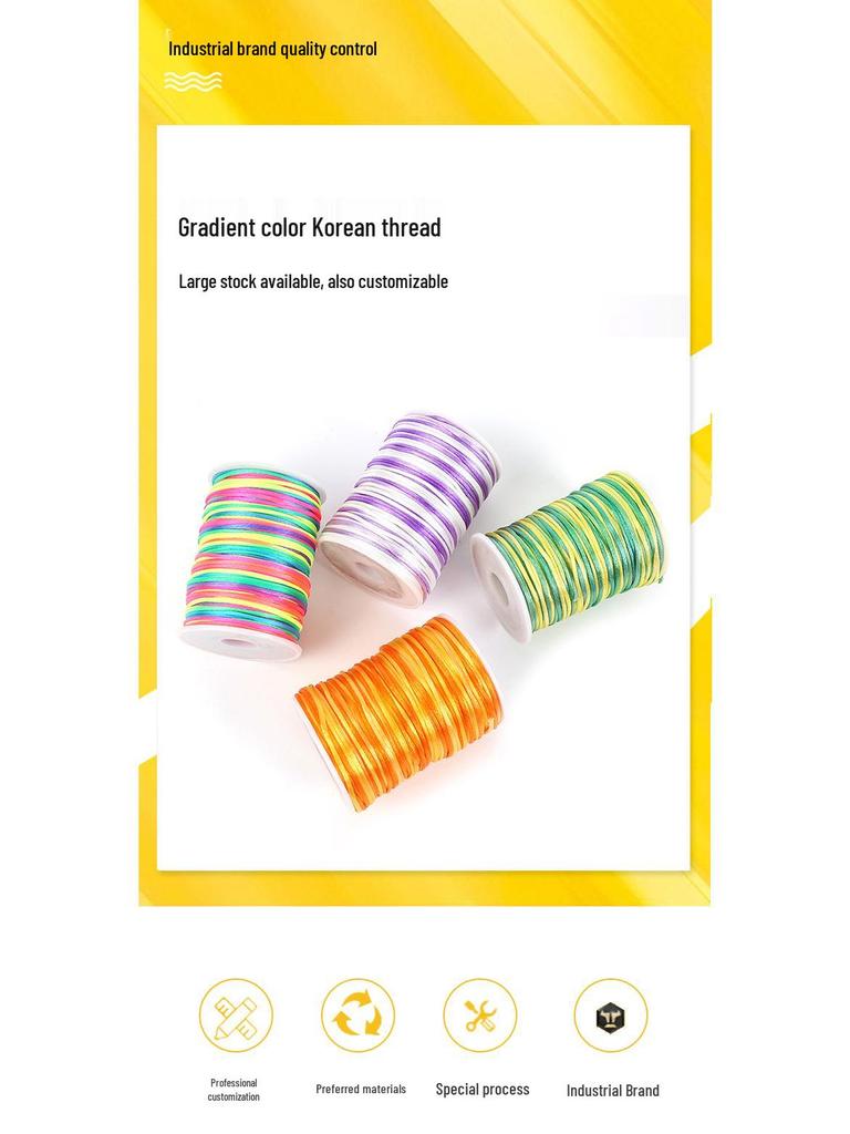 Korean Cord Weaving: Gradient Color Necklace & DIY Rope Accessory