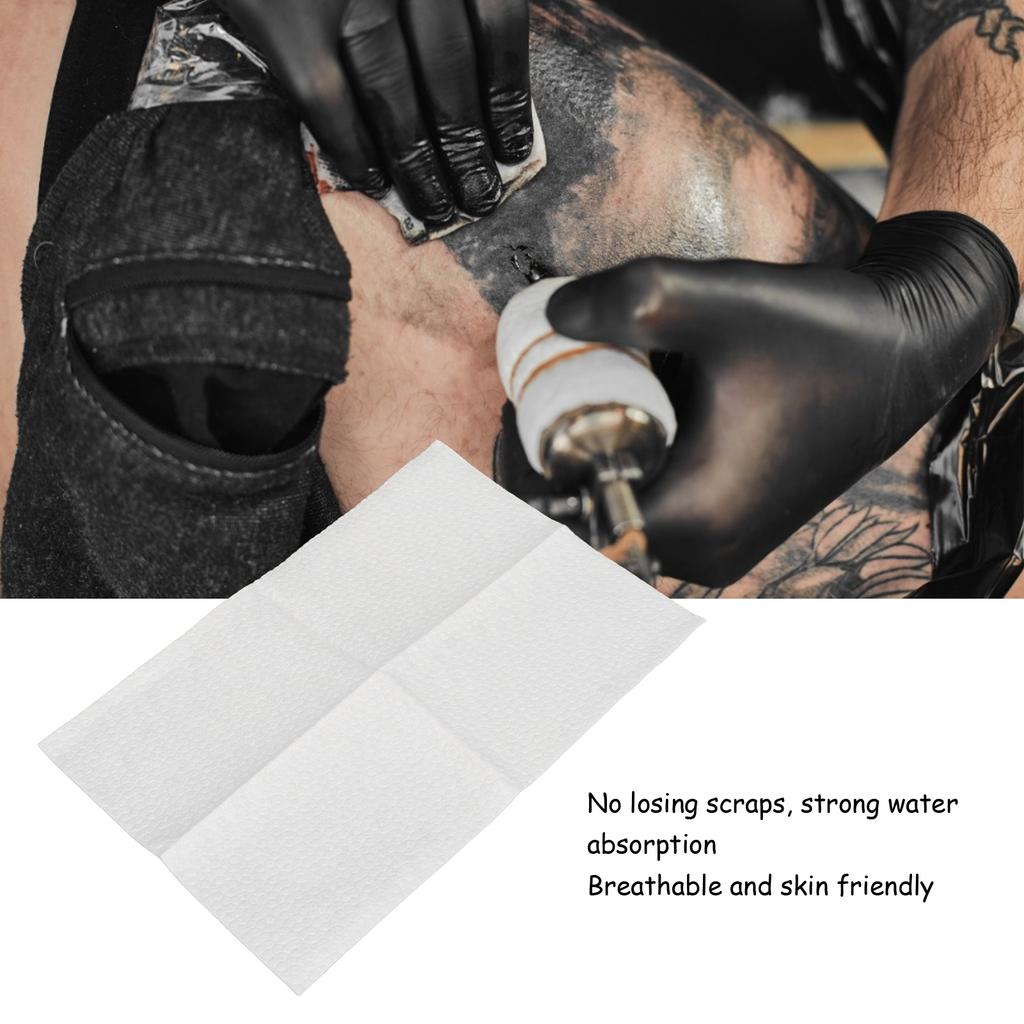 68 Sheet Disposable Tattoo Paper Strong Water Absorption Soft Breathable Tattoo Dry Wipes Paper for Beauty Salom